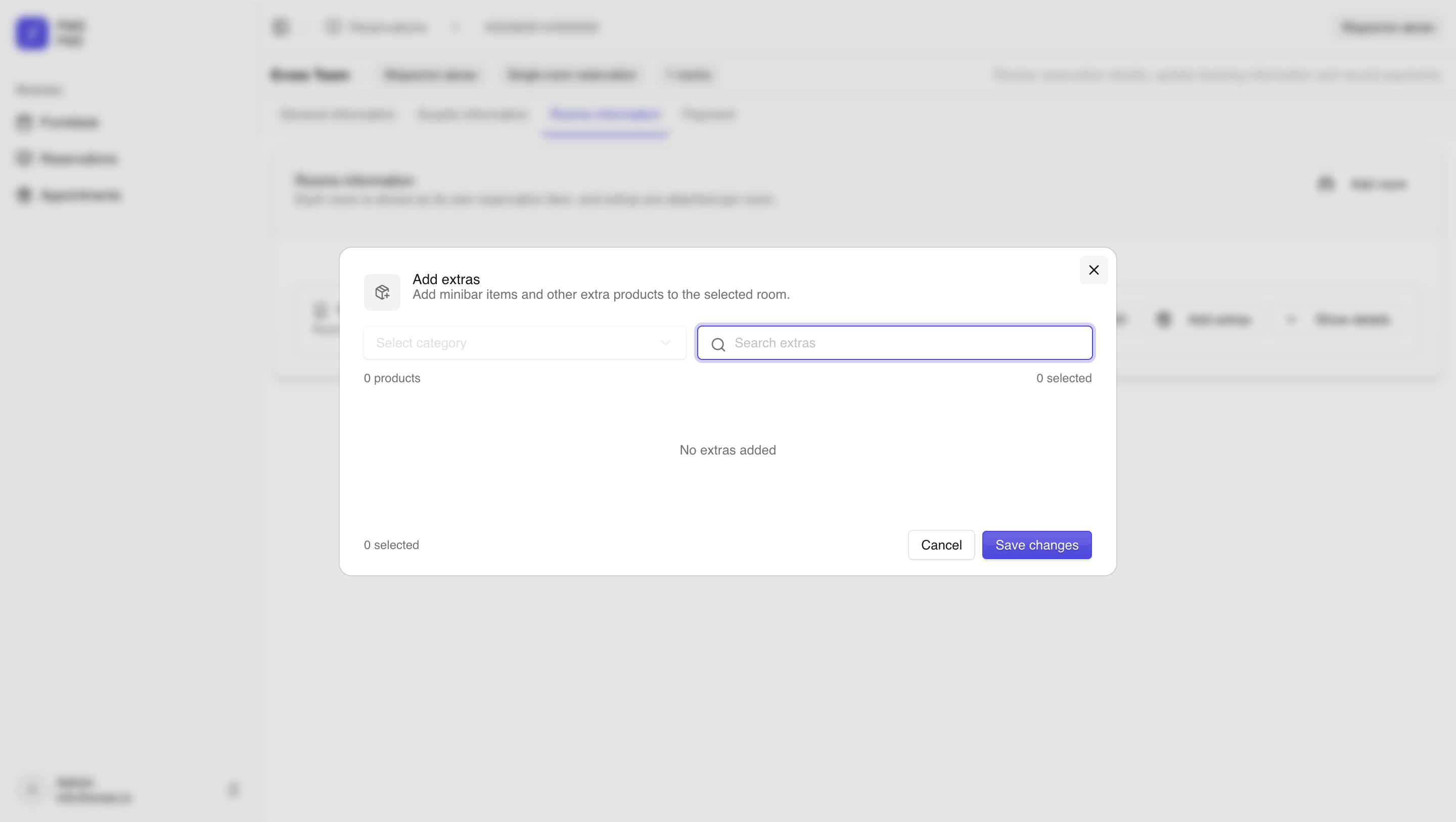 Add extras window
